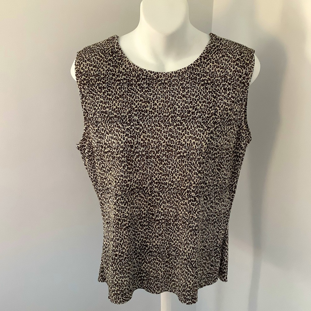 Vintage Tess Leopard Print Sleeveless Top Sz. XL